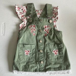 Little Lass Baby Girl Jumper Dress Set, Size 12m